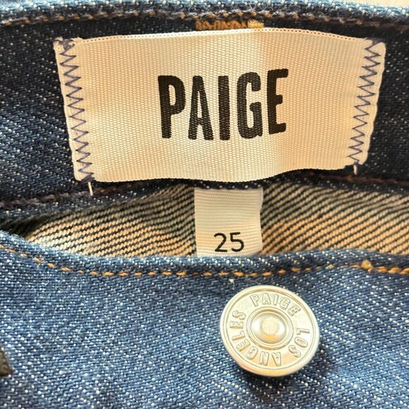 Paige Sawyer Wide Leg High Rise Jean Storybook Distressed Denim Womens Sz 25 NEW - Picture 10 of 12